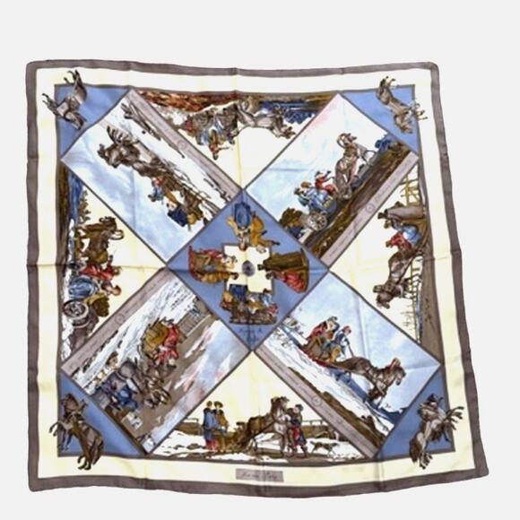Hermes A Walk Voyages en Russie Russia Loic Dubigeon‎ 90cm Silk Scarf*Hermes Box - Picture 1 of 14